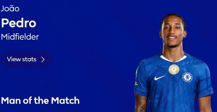 半岛·综合体育官网入口-首开记录！英超官方：若昂-佩德罗当选切尔西2-0富勒姆全场最佳